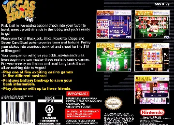 Vegas Stakes (USA) box cover back